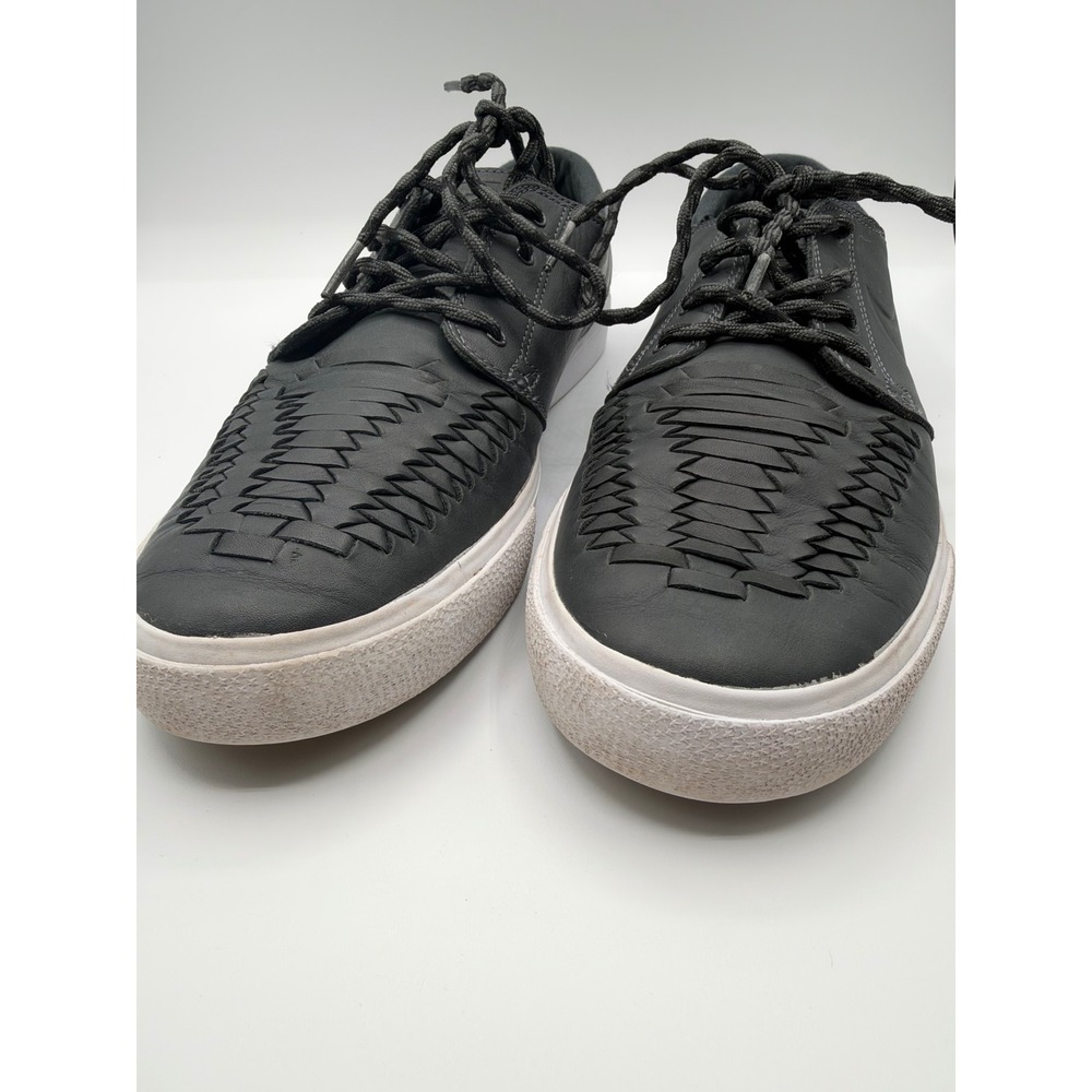 Nike SB Stefan Janoski Woven Anthracite Black Leather Shoes AR4904-002 Mens 9.5